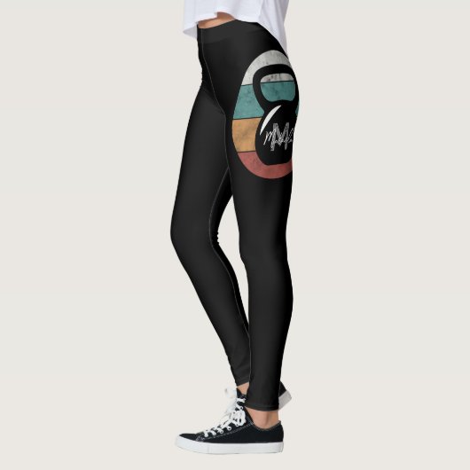  kettlebell aangepast monogram initiaal leggings (Links)