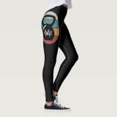  kettlebell aangepast monogram initiaal leggings (Rechts)