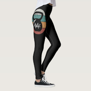  kettlebell aangepast monogram initiaal leggings