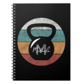  kettlebell aangepast monogram initiaal notitieboek (Voorkant)