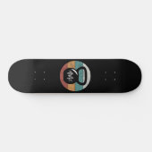  kettlebell aangepast monogram initiaal persoonlijk skateboard (Horizontaal)