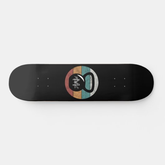 kettlebell aangepast monogram initiaal persoonlijk skateboard (Horizontaal)