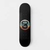  kettlebell aangepast monogram initiaal persoonlijk skateboard (Voorkant)