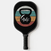  kettlebell aangepast monogram initiaal pickleball paddle (Voorkant)