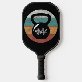  kettlebell aangepast monogram initiaal pickleball paddle