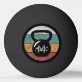  kettlebell aangepast monogram initiaal pingpongbal (Achterkant)