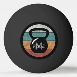  kettlebell aangepast monogram initiaal pingpongbal