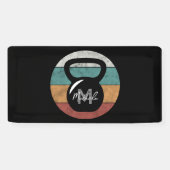 kettlebell aangepast monogram initiaal spandoek (Horizontaal)