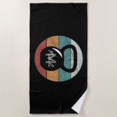  kettlebell aangepast monogram initiaal strandlaken (Voorkant)