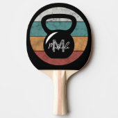  kettlebell aangepast monogram initiaal tafeltennisbatje (Voorkant)