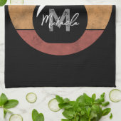  kettlebell aangepast monogram initiaal theedoek (Gevouwen)