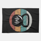  kettlebell aangepast monogram initiaal theedoek (Horizontaal)