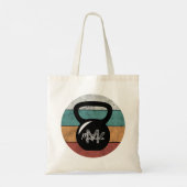 kettlebell aangepast monogram initiaal tote bag (Achterkant)
