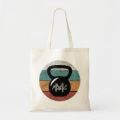 kettlebell aangepast monogram initiaal tote bag (Voorkant)