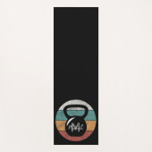  kettlebell aangepast monogram initiaal yogamat (Voorkant)