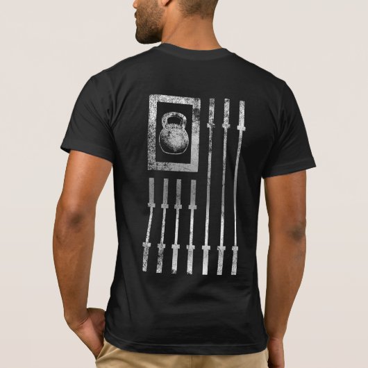 KETTLEBELL BARBELL FLAG T-SHIRT (Achterkant)