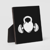 Kettlebell Barbell Love - Gym Workout Motivatie Fotoplaat (Voorkant)