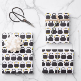 Kettlebell-cadeaupapier, fitness-cadeaupapier inpakpapier vel