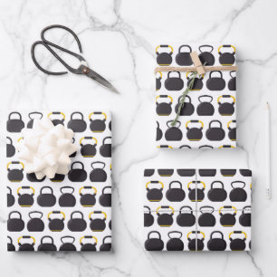 Kettlebell-cadeaupapier, fitness-cadeaupapier inpakpapier vel