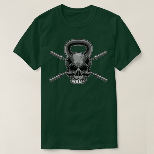 Kettlebell Crossed Barbells 1 T-shirt (Design voorkant)