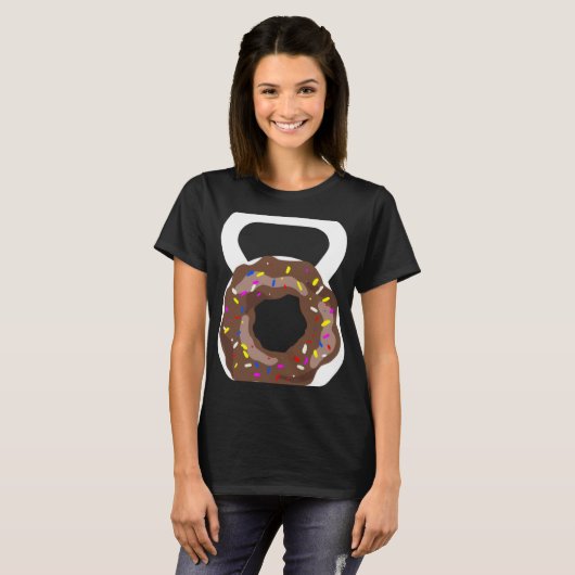 Kettlebell Doughnut  Doughnut Kettebell Workout T-shirt (Voorkant volledig)