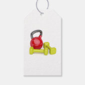 Kettlebell en halters cadeaulabel (Voorkant)