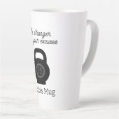 Kettlebell en motivatie fitness offerte op maat latte mok (Rechterhoek)