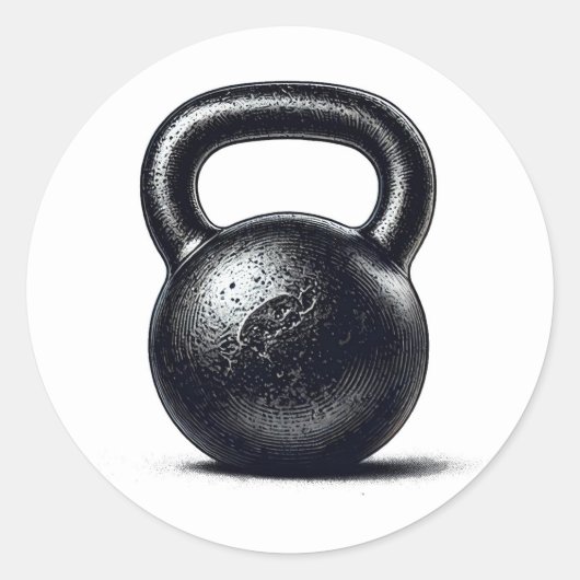 Kettlebell Fitness Persoonlijke training Ronde Sticker (Voorkant)