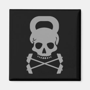  Kettlebell Fitness Skull Designer Workout Magneet