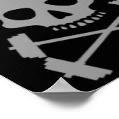 Kettlebell Fitness Skull Designer Workout Poster (Hoek)