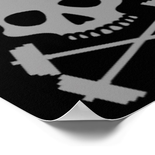  Kettlebell Fitness Skull Designer Workout Poster (Hoek)