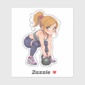 Kettlebell Girl Sticker (Vel)