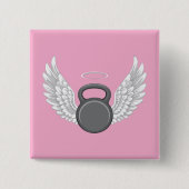 Kettlebell Hemel Vierkante Button 5,1 Cm (Voorkant)