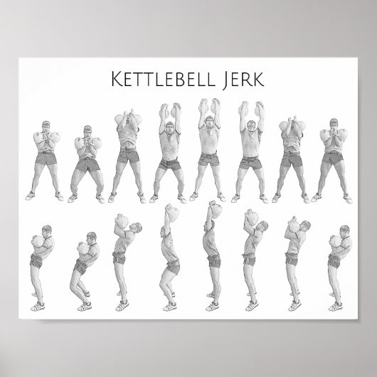 Kettlebell Jerk Poster (Voorkant)