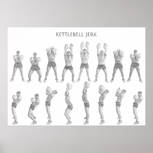 Kettlebell Jerk Poster (Voorkant)
