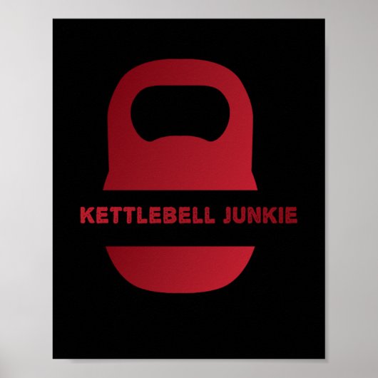 Kettlebell Junkie Fitness Museum Workout Poster (Voorkant)