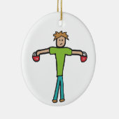 Kettlebell Keramisch Ornament (Rechts)