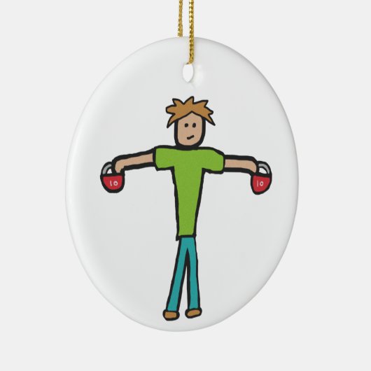Kettlebell Keramisch Ornament (Rechts)
