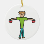 Kettlebell Keramisch Ornament (Voorkant)