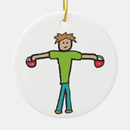 Kettlebell Keramisch Ornament