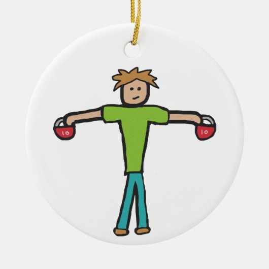 Kettlebell Keramisch Ornament (Voorkant)