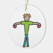 Kettlebell Keramisch Ornament (Links)