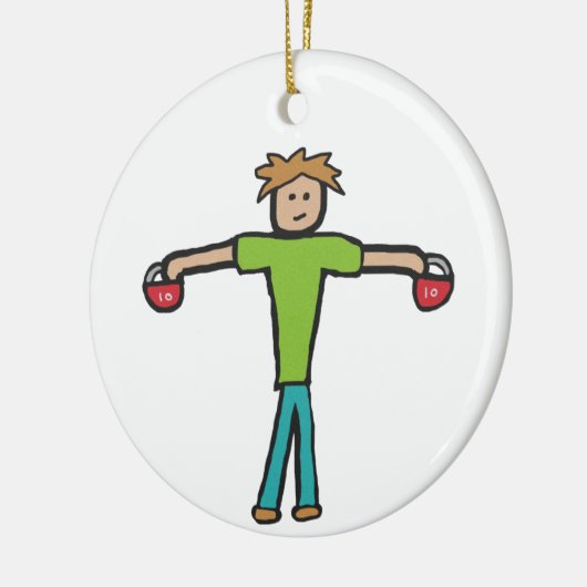 Kettlebell Keramisch Ornament (Links)