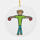 Kettlebell Keramisch Ornament (Achterkant)