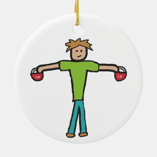 Kettlebell Keramisch Ornament (Achterkant)