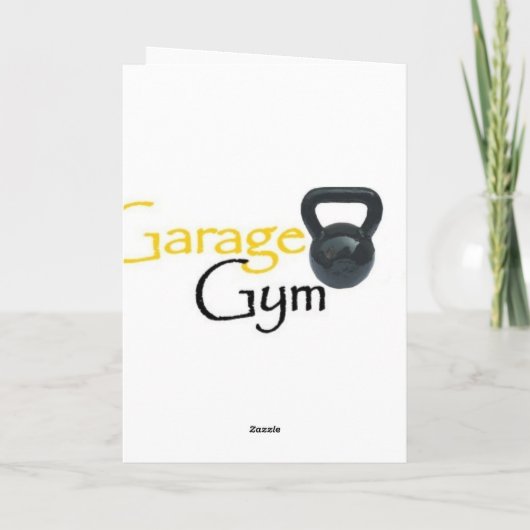 Kettlebell kerstkaart feestdagen kaart (Achterkant)