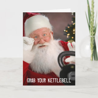 Kettlebell kerstkaart feestdagen kaart