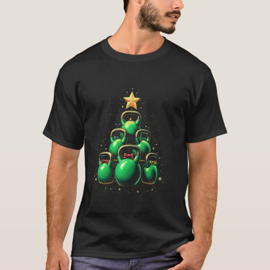 Kettlebell Kerstmis T-shirt (Voorkant)