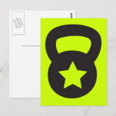 Kettlebell met een lege ster briefkaart (Voorkant / Achterkant)