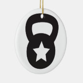 Kettlebell met een lege ster keramisch ornament (Rechts)